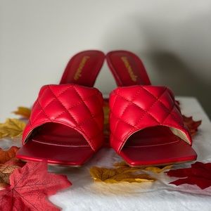 Quilted Red Heel